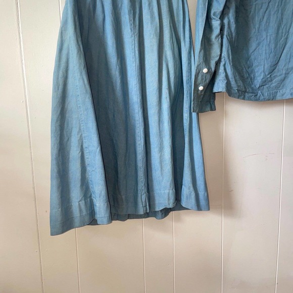 Vintage 1950s Sanforized Denim Chore Coat And Skirt Set Koret - Picture 8 of 11
